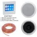 Комплект акустики для зала и спальни AVEL из двух потолочных динамиков AV607CS, усилителя AVS135 и акустического кабел