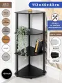 Этажерка деревянная угловая GASTRORAG 1110/4, 4 полки, размеры 40 х 40 х 112,5 см