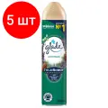 Комплект 5 штук, Освежитель воздуха Glade Аэрозоль Антитабак, 300 мл