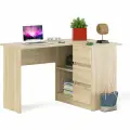 Угловой компьютерный стол Мори МС-16 правый дуб сонома, 124,4х84,9х76,6 см, ящики справа, НЕ ун. сб.