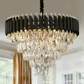 Люстра подвесная хрустальная с регулировкой высоты 99001-750(BKGD)