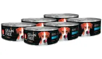 Влажный корм Зоогурман Grain Free Deluxe беззерновые для взрослых собак с ягненком банка, 100 г 6 шт
