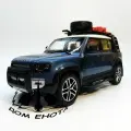 Машинка Land Rover Defender OffRoad. Металлическая модель автомобиля Ланд Ровер Дефендер внедорожник синий. Инерционная игрушка машина 1:24