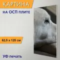 Вертикальная картина на ОСП Собака, золотистый ретривер, ретривер 62x125 см. для интерьера на стену