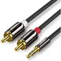 Кабель Ugreen AV116 3.5 mm to 2 x RCA Audio Cable (2 метра) чёрный (10584)