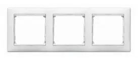 Рамка Legrand Valena Classic 3 поста, горизонтальный монтаж, цвет белый, комплект из 4 шт