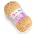 Пряжа Yarnart Flowers Unicolor - 5 шт, 732 светлый песочный, 200м/50г, 55% хлопок, 45% полиакрил /ярнарт фловерс юниколор/