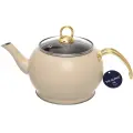 Чайник из нержавеющей стали 2л «Vicalina», бежевый, с золотистой ручкой