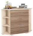 Комод с ящиками Катрин-7, угловой, с роликовыми направляющими, 79x77 см