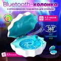 Беспроводная Bluetooth колонка с подсветкой, ночник проектор, ночник звездное небо, музыкальная колонка, подарок, синий