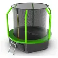 Батут каркасный EVO JUMP Cosmo 8ft green с защитной сеткой, диаметр 244 см