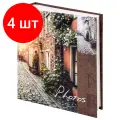 Комплект 4 шт, Фотоальбом BRAUBERG Итальянские улочки на 304 фото 10х15 м, твердая обложка, термосклейка, 391167