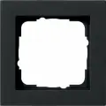 Рамка установочная Gira 1 пост, цвет Черный матовый, серия Е2, 021109