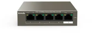 Коммутатор TENDA TEF1105P-4-38W 5PORT 10/100M