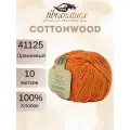 Пряжа Fibra Natura Cottonwood 41125 оранжевый (50г/105м, упаковка 10 мотков)