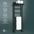 Полотенцесушитель водяной Onix, модель Classic Plus Pro Black 300x1000 Лесенка с нижним подключением, черный матовый, полный комплект