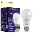 Лампа светодиодная 12Вт А60 3000К Е27 176-264В | код. TKE-A60-E27-12-3K | TOKOV ELECTRIC (90шт. в упак.)