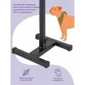 Миска на подставке, стойка металлическая, регулируемая, двойная PetTails, черная, h50см, 2*1,5л, D22см
