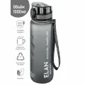 Бутылка для воды 1000 мл 7,8х7,8х28,5 см Elan Gallery Style Matte, с углублениями для пальцев, серая