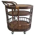Столик сервировочный из натурального ротанга 21/06, цвет орех матовый