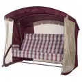 Заводская москитная сетка с тентом для качелей Мерида Премиум Бордовый 220х120 см.