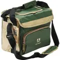 Термосумка на молнии, объём 10 л, с люком, зелёная, вид: термосумка