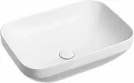 Накладная раковина Ceramicanova Element CN6055 50 фарфоровая, без отверстия под смеситель, раковина для ванной, 50 см, прямоугольная, белая
