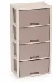 Комод пластиковый 4-х ярусный Альтернатива М7834 Колорит, бежевый