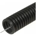 Труба гофрированная ПНД d20мм с протяжкой безгалоген. (HF) черн. (уп.100м) Строитель PR.022051