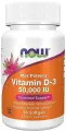 NOW Vitamin D 3 50.000 IU, Витамин Д3, 1250мкг 50 капсул, Витамины для зубов и костей, для мышц, для суставов и связок