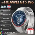 Для Huawei GT5 PRO Смарт-часы Мужские часы 5 Pro AMOLED HD Экран Bluetooth Вызов GPS NFC Сердечный ритм Здоровье Смарт-часы 2024 Новый, Silver alloy Steel, For Huawei GT5 Pro
