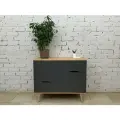 Комод Комфорт 3 ящика, ШхГхВ: 100х42.7х84.7 см, цвет: дуб бунратти/графит