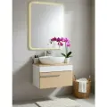 Мебель для ванной Вудлайн 65, белый-кремовый, раковина Terzo, зеркало 60х80