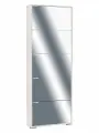 Обувница Vental Вива 5C, с зеркалом, ЛДСП, до 20 пар обуви, белая, 70x18x180см