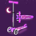 Трёхколесный самокат Micro Mini Deluxe Glow Plus LED, для детей от 2-х лет, Морозный Розовый