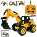 Экскаватор на радиоуправлении, игрушка движется во всех направлениях, CAAE, 1:32, вращение 360, подвижный ковш, бульдозер