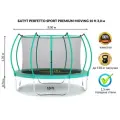 Батут с защитной cеткой Perfetto Sport PREMIUM MOVING 10, диаметр 3 м, зеленый СГ000005557