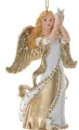 Елочная игрушка Ангел Летиция со звездой 11 см, подвеска
