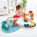 Детская деревянная железная дорога Hape Подъемно-погрузочная гавань E3791_HP