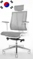 Эргономичное кресло Falto G1 AIR (Каркас белый, спинка серая, сидение серое)