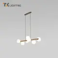 Люстра / Подвесной светильник со стеклянными плафонами TK Lighting 10272 Estera Wood, цвет коричневый