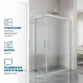 Душевой уголок GWMPKB019RC 100x95 см, цвет фурнитуры хром матовый, стекло матовое закаленное 6 мм