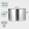 Кастрюля из нержавеющей стали Hanna Knovell с крышкой, 35л, d=40 см, h=26 см, толщина стенки 1 мм