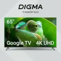 Телевизор Digma DM-LED65UQB31, 65, QLED, 4K Ultra HD, Google TV, черный