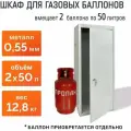 Шкаф для 2-х газовых баллонов Юза 50 л, серый
