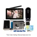 Комплект беспроводной видеодомофон с вызывной панелью и эл-мех замком - СкайНет 900 + Титан-LCD (E2161EU): HD монитор 7 дюймов, 2mp вызывная панель д