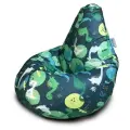 Кресло-мешок Груша MyPuff, размер XXХХL-Комфорт, оксфорд, приключения Дино