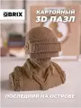 QBRIX Картонный 3D конструктор Последний на острове