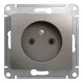 Розетка без заземления, Платина, Schneider Electric Glossa (комплект 10шт)