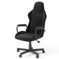 Уссури игровое компьютерное кресло на колёсиках с механизмом регулировки высоты и качанием, обивка: экокожа, чёрный